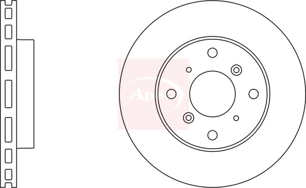 Apec DSK667 Brake Disc - 1