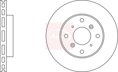 Apec DSK667 Brake Disc - 1