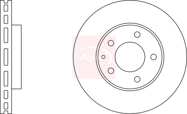 Apec DSK677 Brake Disc - 1