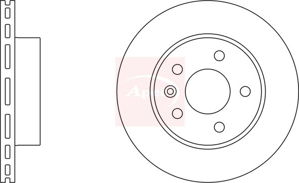 Apec DSK682 Brake Disc - 1