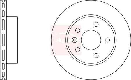Apec DSK682 Brake Disc - 1