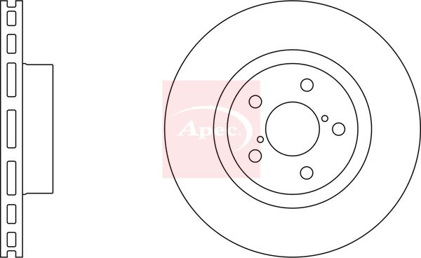 Apec DSK683 Brake Disc - 1