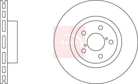 Apec DSK683 Brake Disc - 1