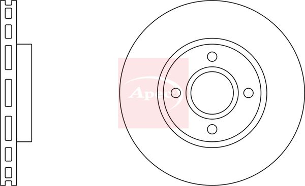 Apec DSK685 Brake Disc - 1