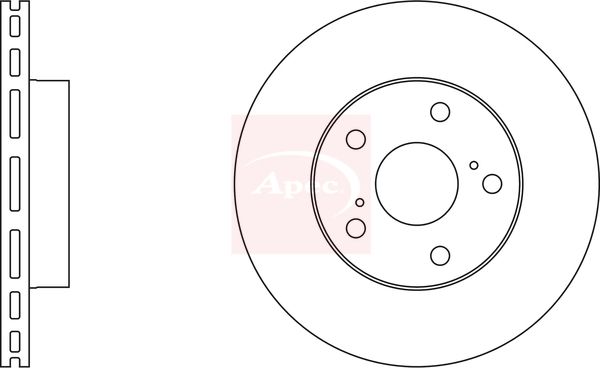 Apec DSK686 Brake Disc - 1