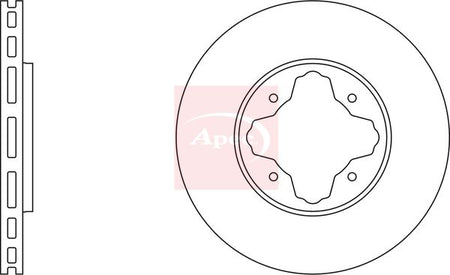 Apec DSK694 Brake Disc - 1