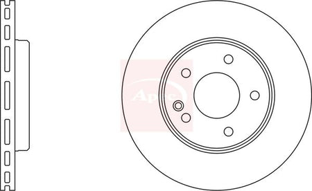 Apec DSK697 Brake Disc - 1
