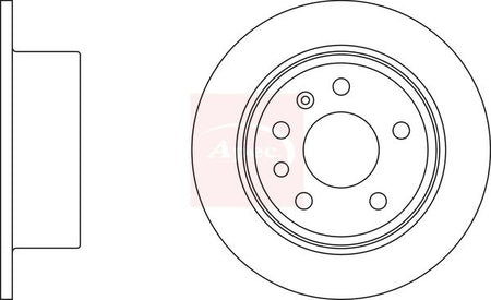 Apec DSK703 Brake Disc - 1