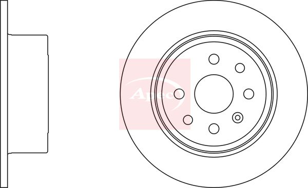 Apec DSK712 Brake Disc - 1