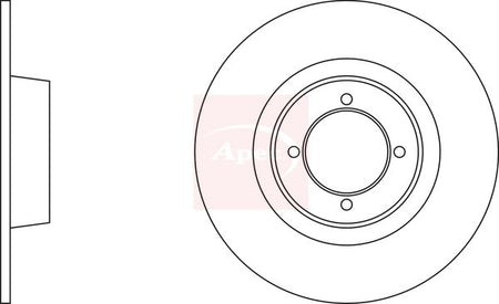 Apec DSK714 Brake Disc - 1