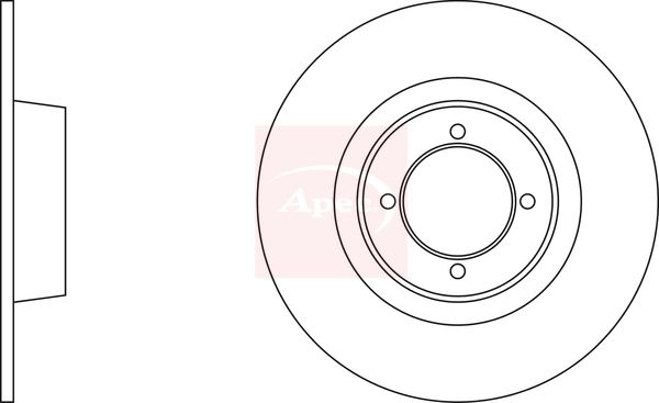 Apec DSK714 Brake Disc - 1