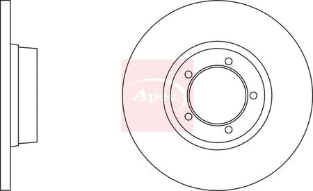 Apec DSK716 Brake Disc - 1