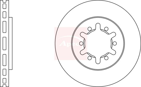 Apec DSK734 Brake Disc - 1