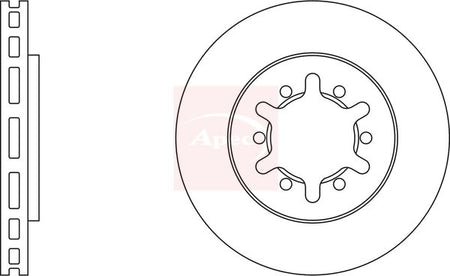 Apec DSK734 Brake Disc - 1