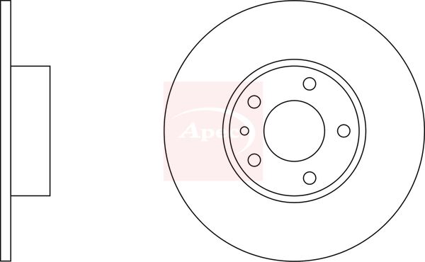 Apec DSK743 Brake Disc - 2