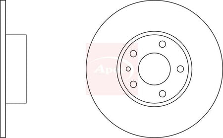 Apec DSK743 Brake Disc - 2
