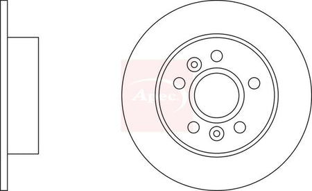 Apec DSK803 Brake Disc - 1