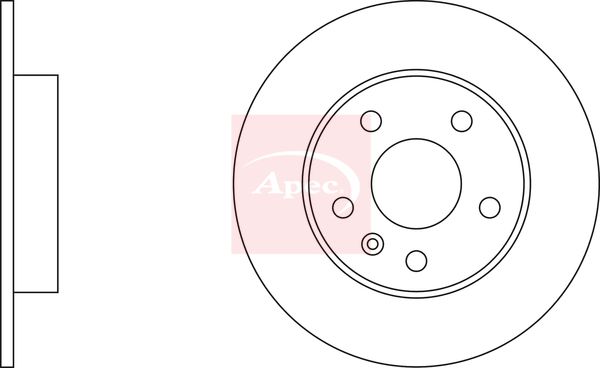 Apec DSK806 Brake Disc - 2