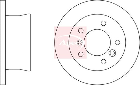 Apec DSK814 Brake Disc - 2
