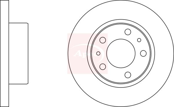 Apec DSK823 Brake Disc - 1