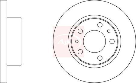 Apec DSK823 Brake Disc - 1