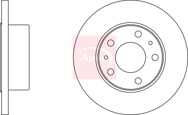 Apec DSK833 Brake Disc - 1