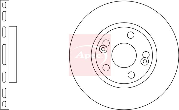 Apec DSK834 Brake Disc - 1