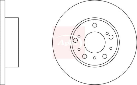 Apec DSK903 Brake Disc - 1