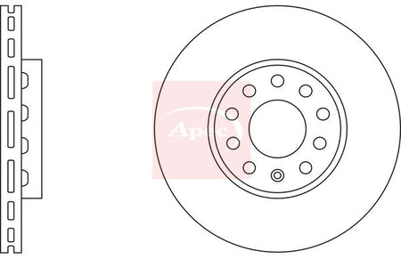 Apec DSK911 Brake Disc - 3