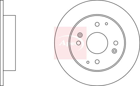 Apec DSK922 Brake Disc - 1