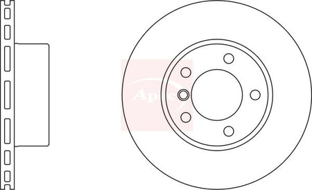 Apec DSK934 Brake Disc - 1