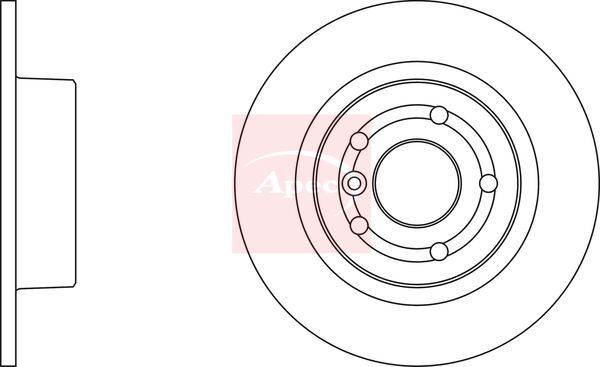 Apec DSK952 Brake Disc - 1