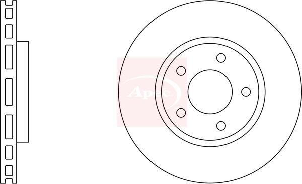 Apec DSK972 Brake Disc - 1