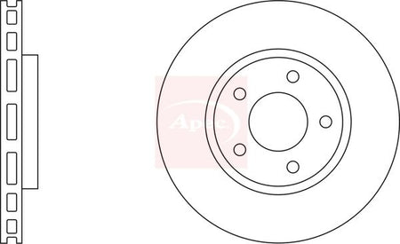 Apec DSK972 Brake Disc - 1