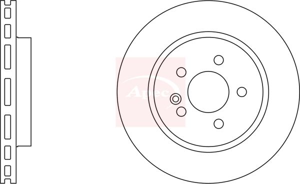 Apec DSK973 Brake Disc - 1