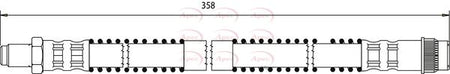 Apec HOS3003 Brake Hose - 1