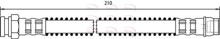 Apec HOS3006 Brake Hose - 1