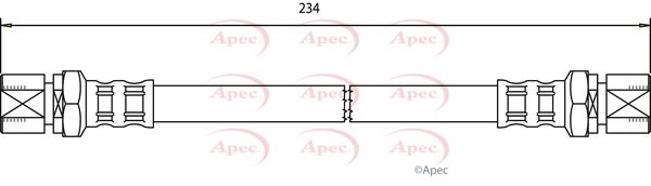 Apec HOS3012 Brake Hose - 1