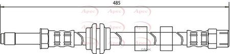 Apec HOS3016 Brake Hose - 1