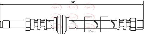 Apec HOS3016 Brake Hose - 1
