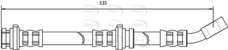 Apec HOS3034 Brake Hose - 1