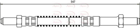Apec HOS3035 Brake Hose - 1