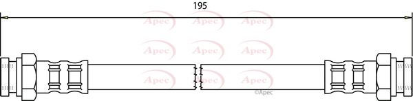 Apec HOS3042 Brake Hose - 1