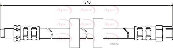 Apec HOS3051 Brake Hose - 1