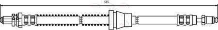 Apec HOS3054 Brake Hose - 1