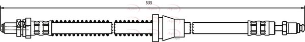 Apec HOS3054 Brake Hose - 1