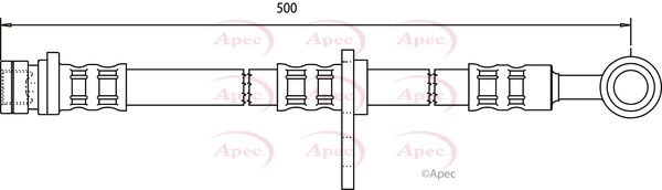 Apec HOS3074 Brake Hose - 1