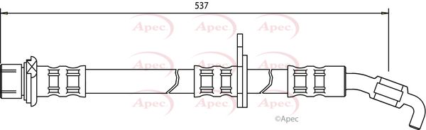 Apec HOS3075 Brake Hose - 1