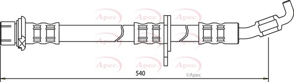Apec HOS3076 Brake Hose - 1