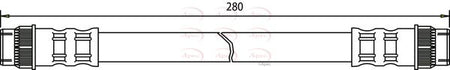 Apec HOS3102 Brake Hose - 1